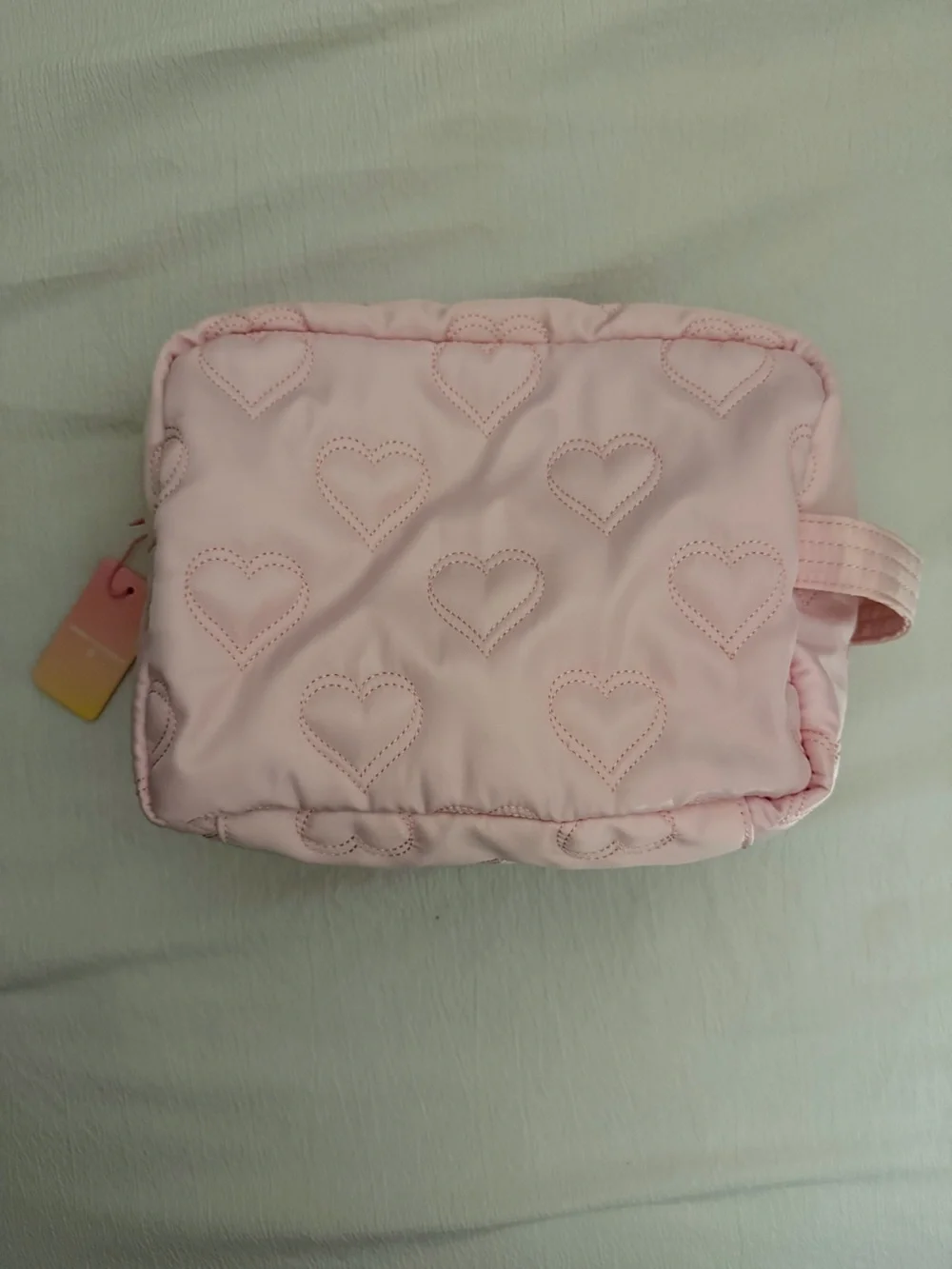 Stoney Clover Lane X Target Light Pink Quilted Heart Cosmetic Pouch
